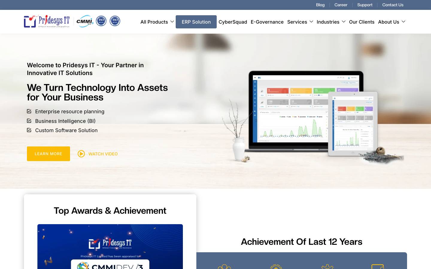 Pridesys IT's homepage, as read on Oct 2, 2026