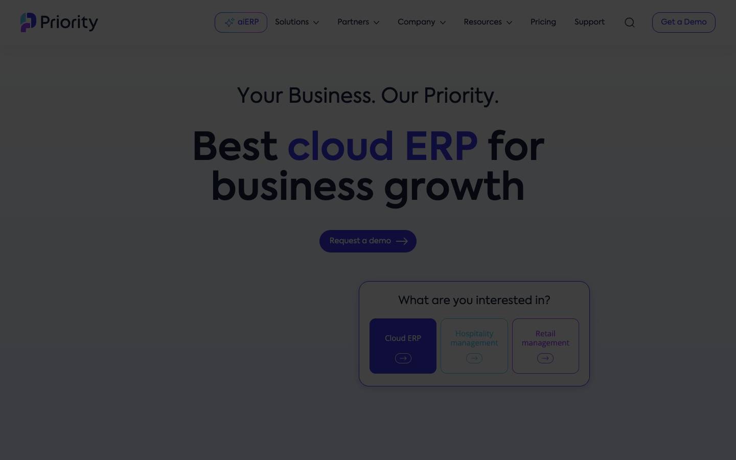 Priority Software's homepage, as read on Oct 2, 2026