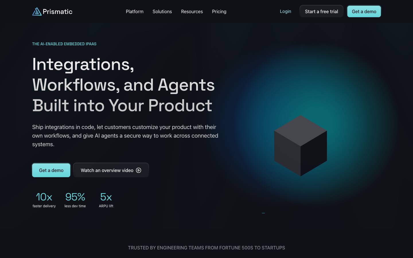 Prismatic's homepage, as read on Oct 2, 2026