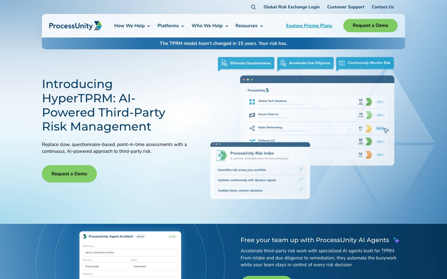 ProcessUnity's homepage, as read on Oct 2, 2026
