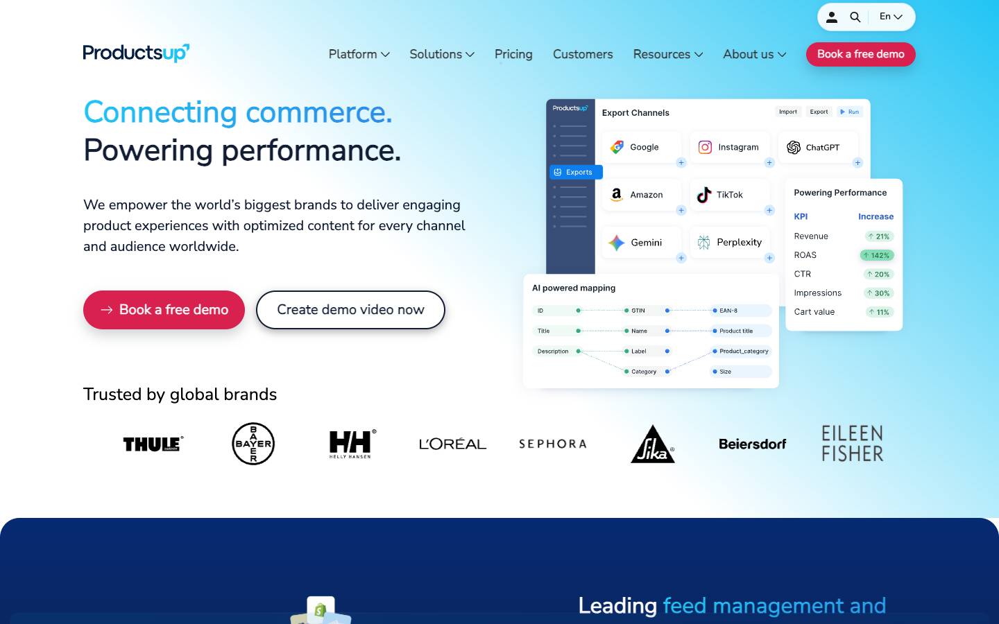 Productsup's homepage, as read on Oct 2, 2026