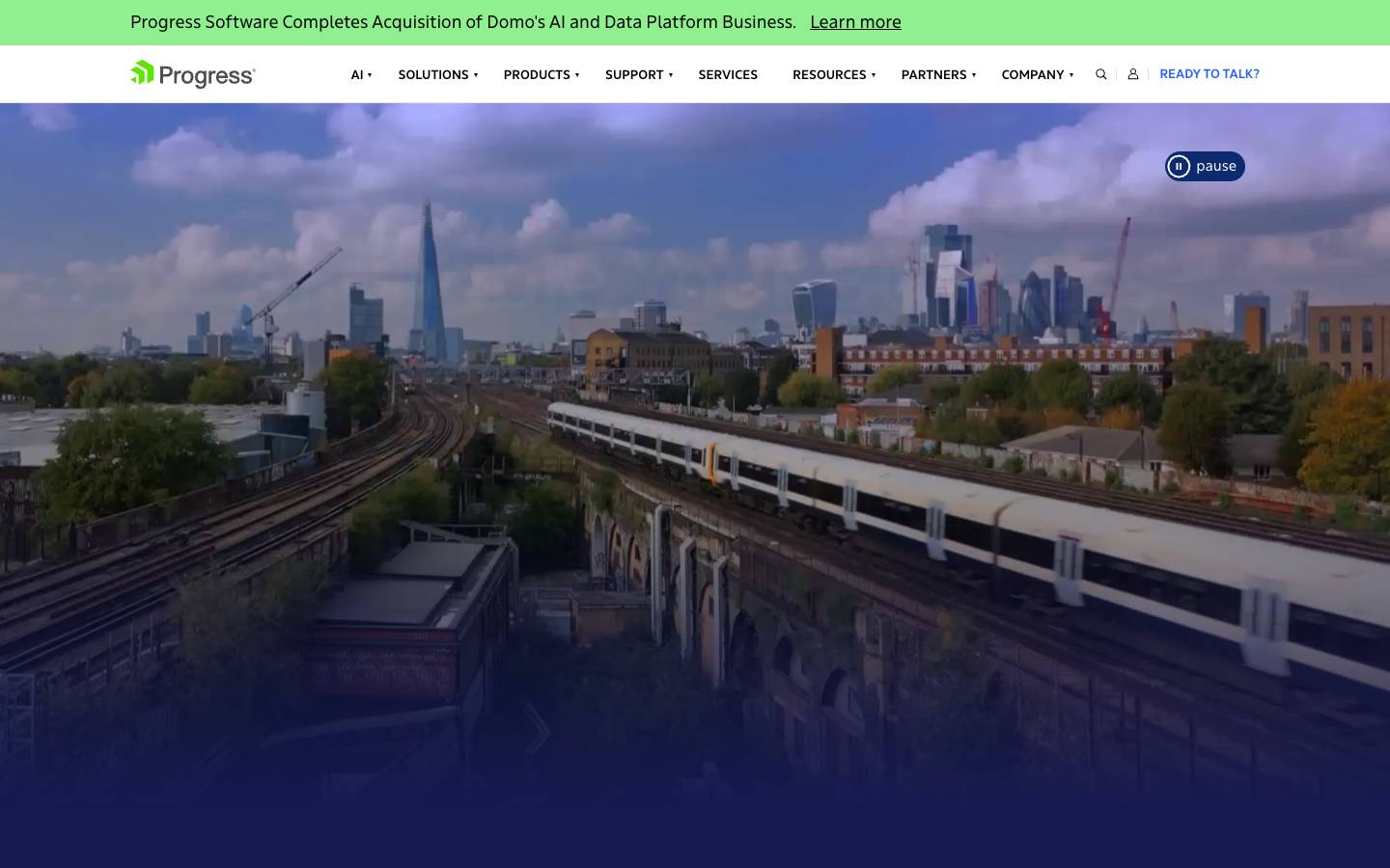 Progress Software's homepage, as read on Oct 6, 2026