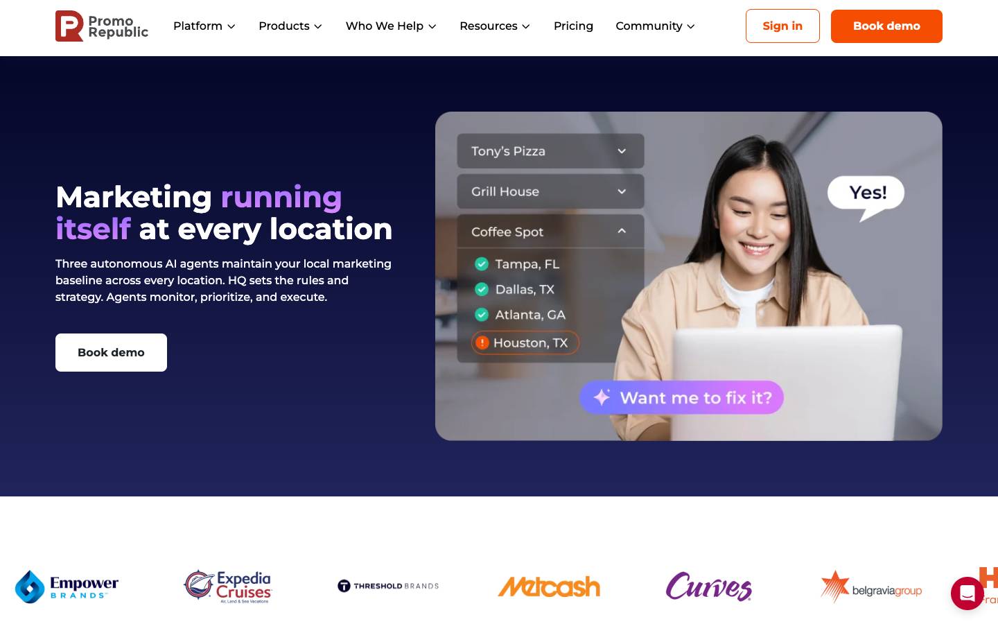PromoRepublic's homepage, as read on Oct 2, 2026