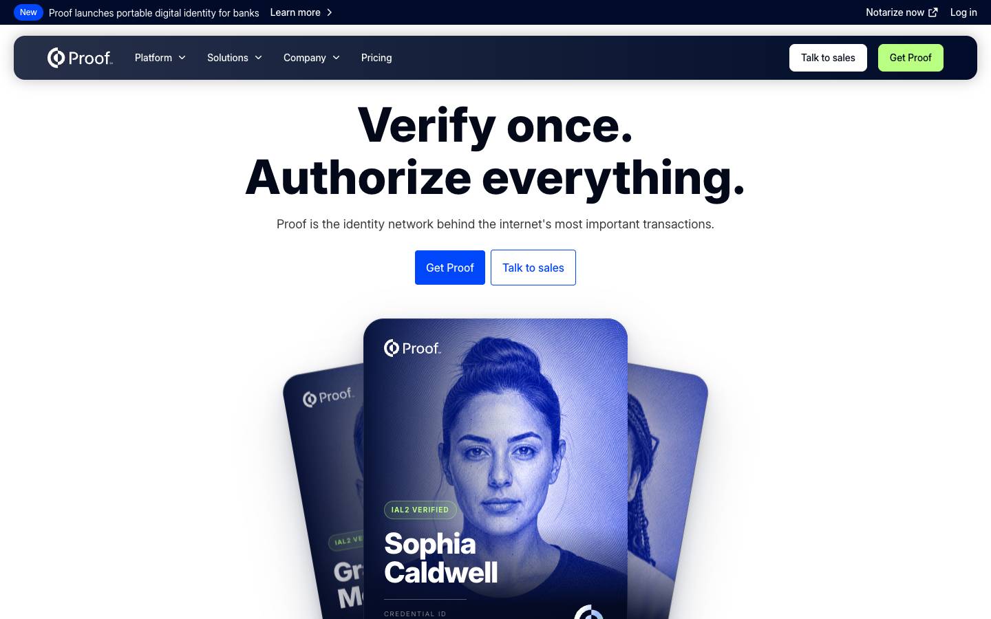 Proof's homepage, as read on Oct 2, 2026