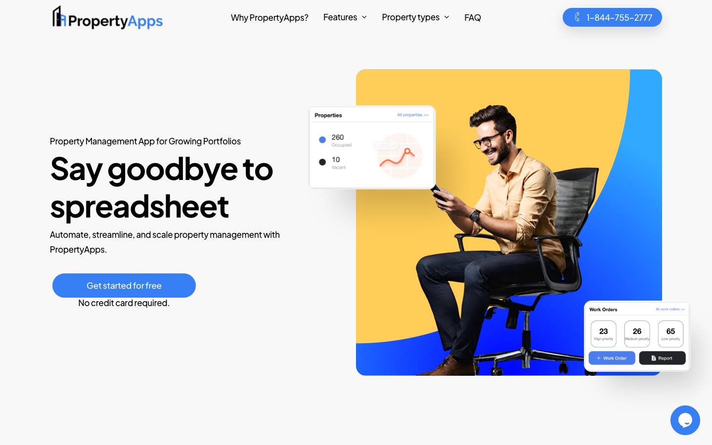 PropertyApps's homepage, as read on Oct 2, 2026