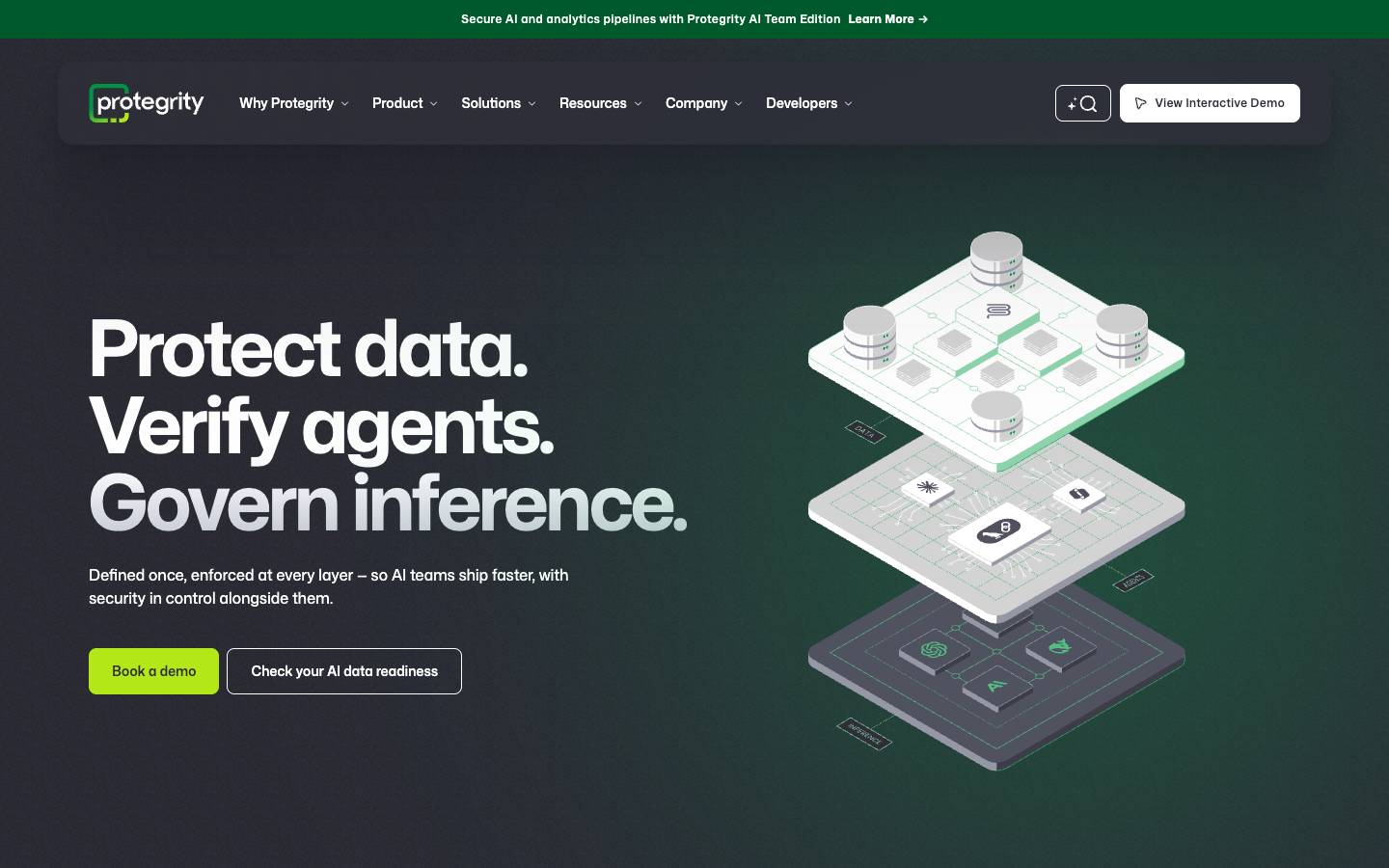 Protegrity's homepage, as read on Oct 6, 2026