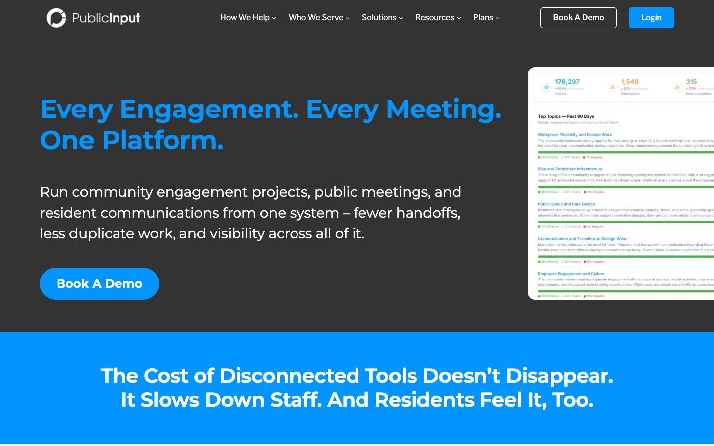 PublicInput's homepage, as read on Oct 2, 2026