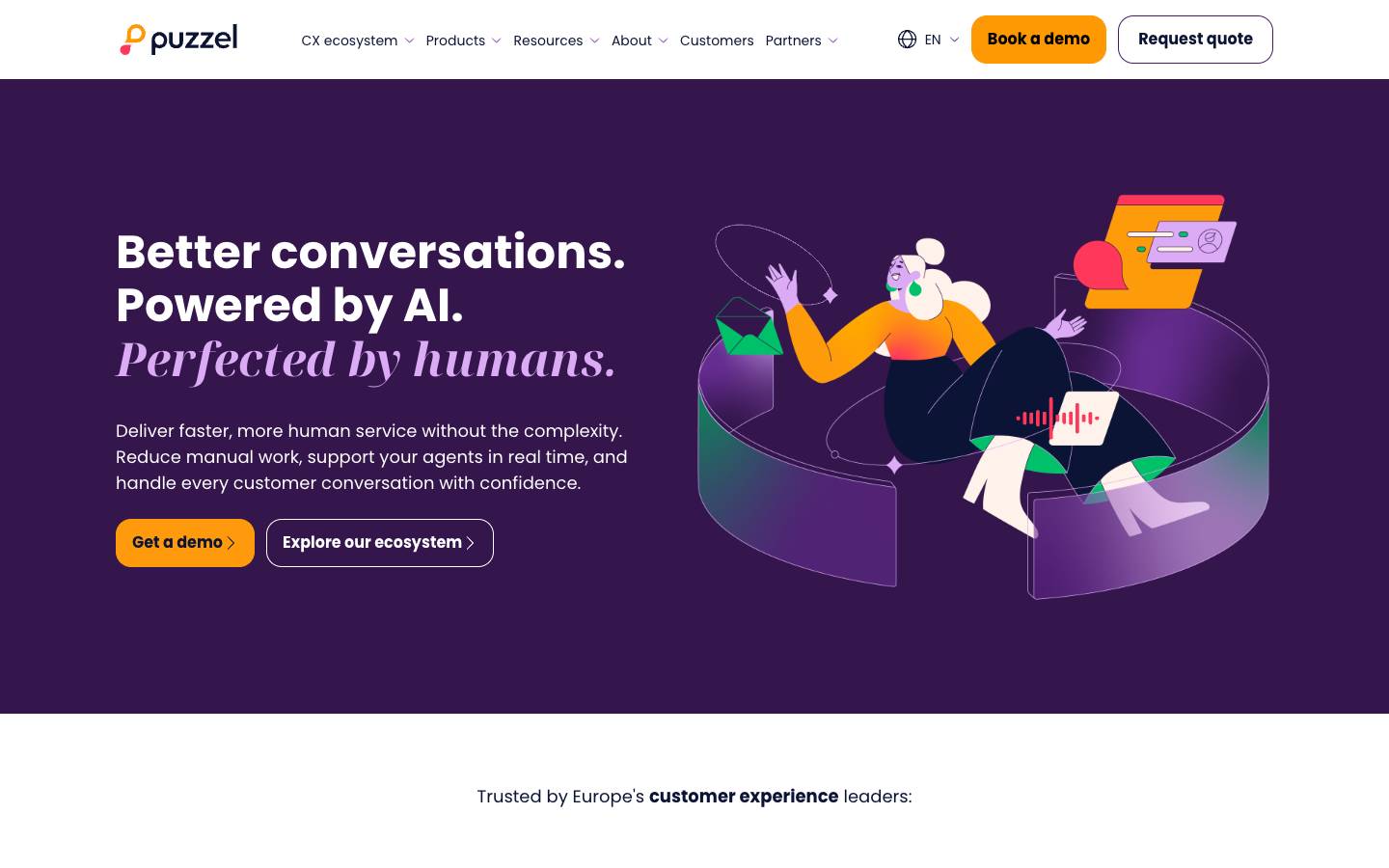 Puzzel's homepage, as read on Oct 2, 2026