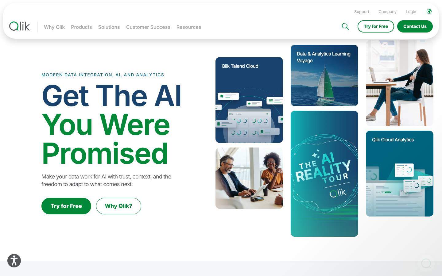 Qlik's homepage, as read on Oct 2, 2026