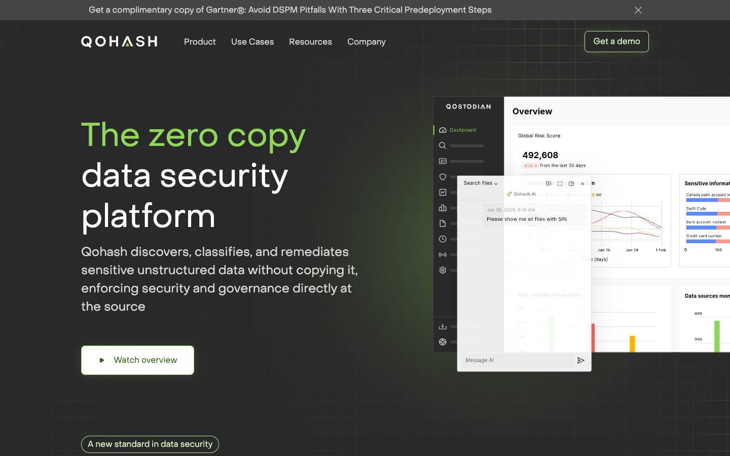 Qohash's homepage, as read on Oct 6, 2026