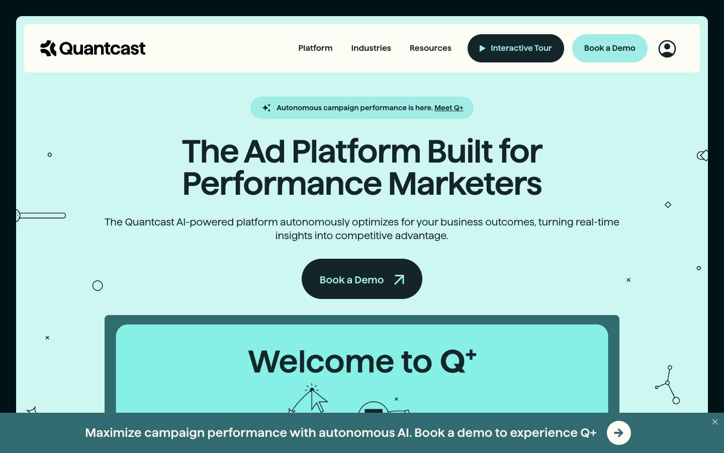 Quantcast's homepage, as read on Oct 2, 2026