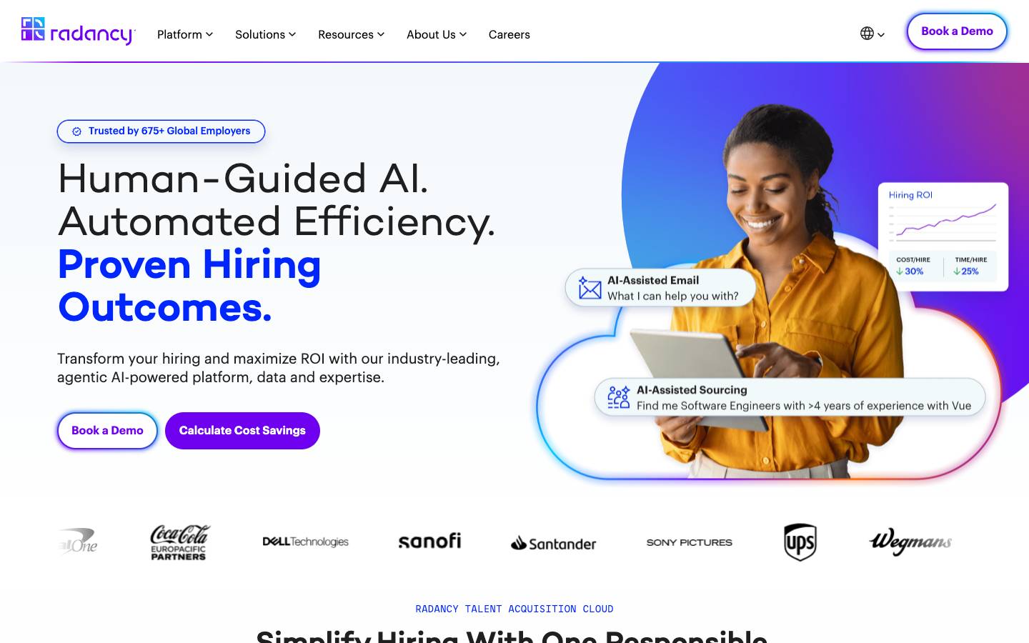 Radancy's homepage, as read on Sep 27, 2026