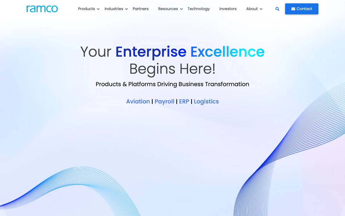 Ramco's homepage, as read on Oct 2, 2026