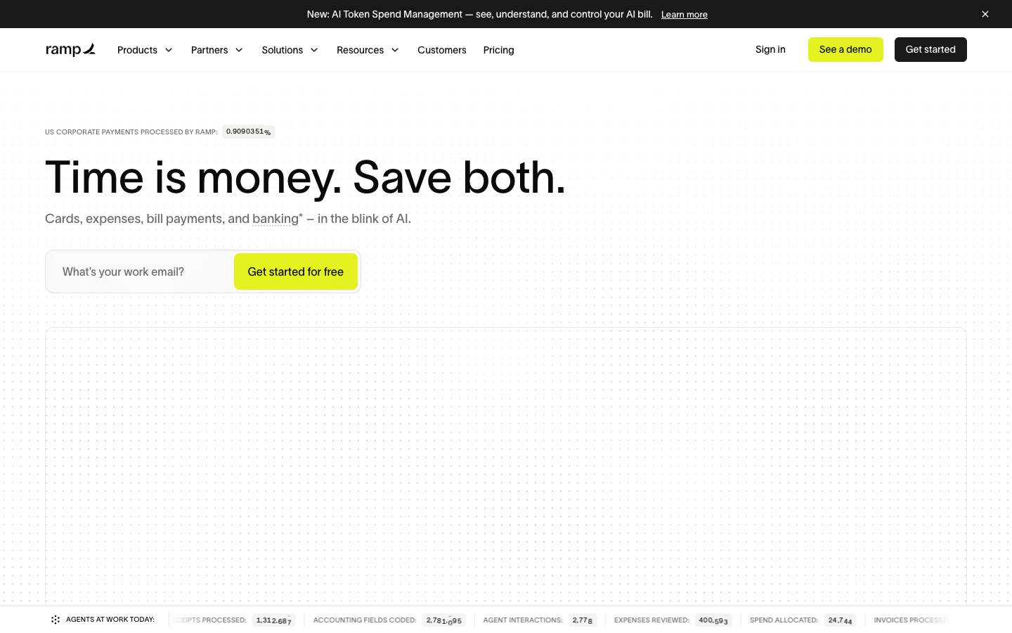 Ramp's homepage, as read on Oct 2, 2026