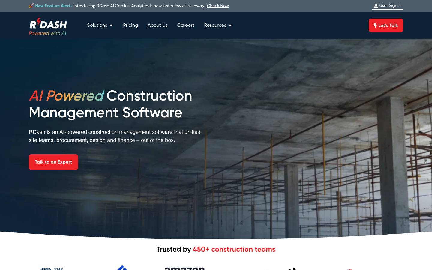 RDash's homepage, as read on Oct 2, 2026