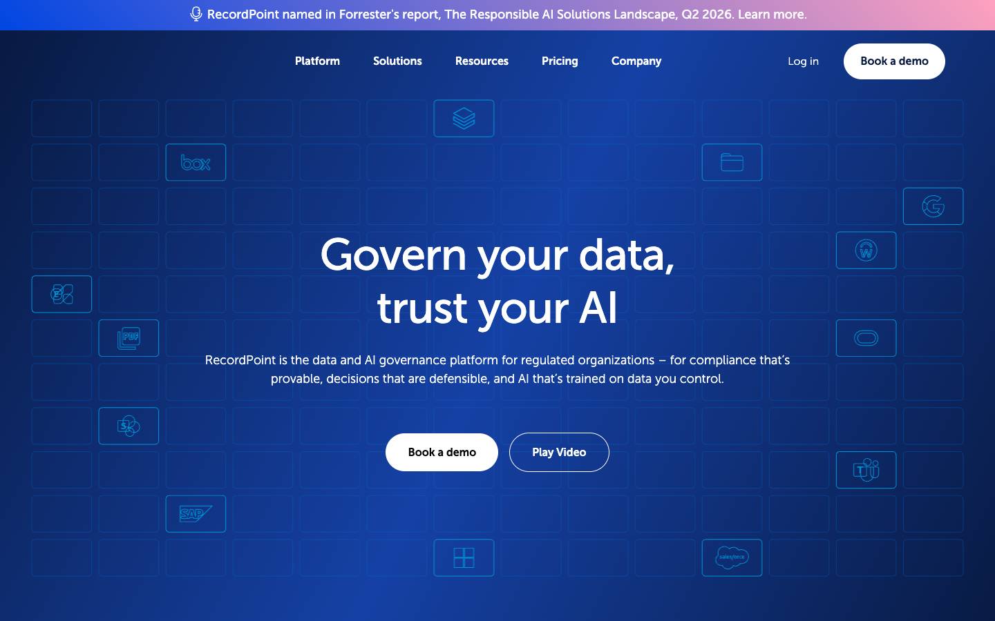 RecordPoint's homepage, as read on Oct 2, 2026