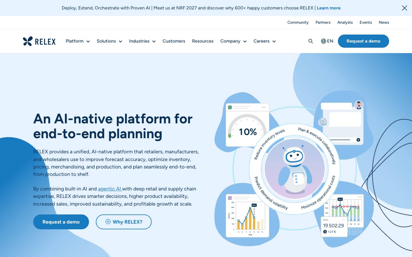 Relex's homepage, as read on Oct 2, 2026