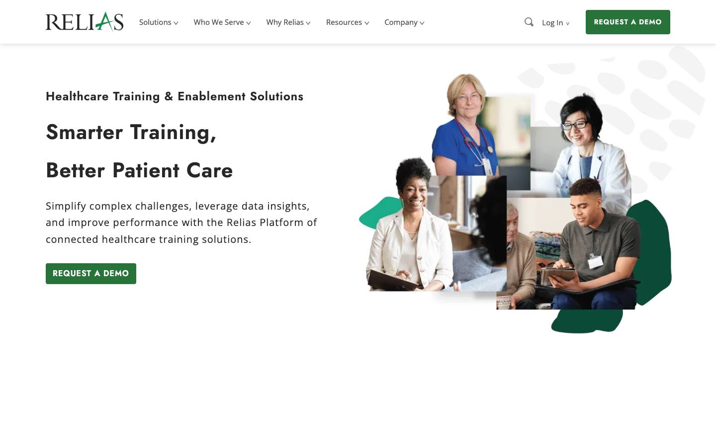 Relias's homepage, as read on Oct 6, 2026