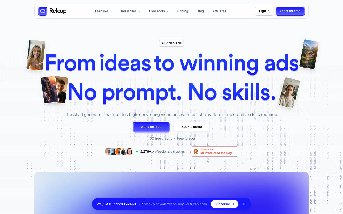Reloop's homepage, as read on Oct 2, 2026