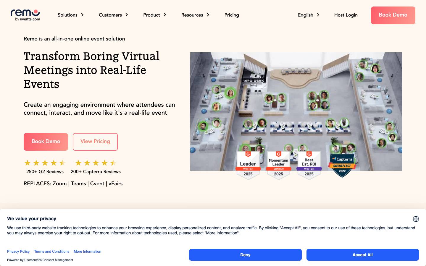 Remo's homepage, as read on Oct 2, 2026
