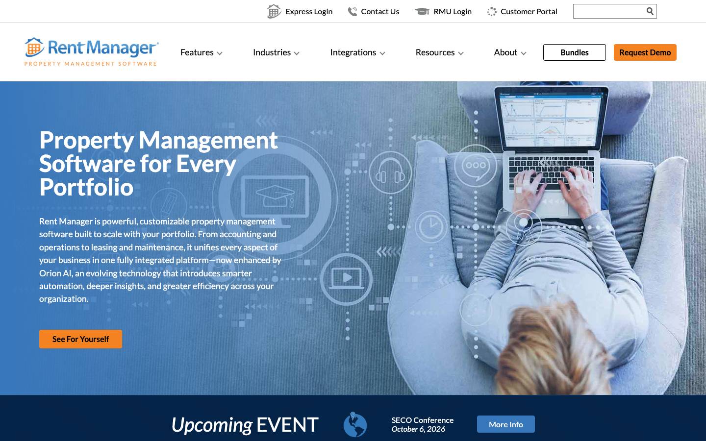 Rentmanager's homepage, as read on Oct 2, 2026