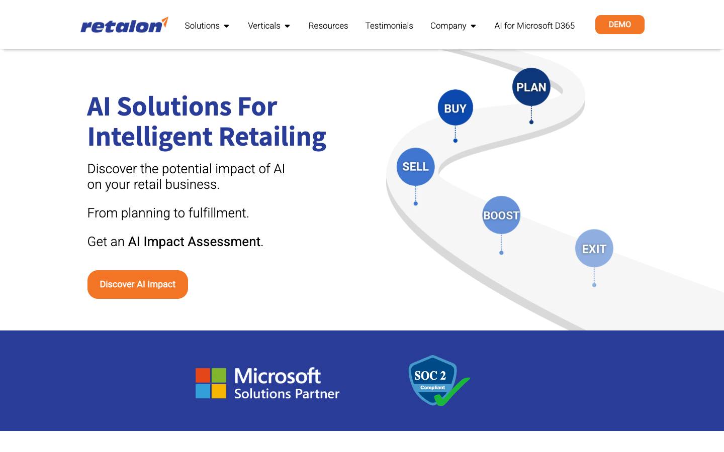 Retalon's homepage, as read on Oct 2, 2026