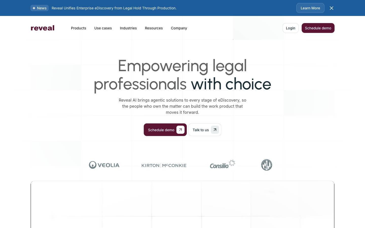Revealdata's homepage, as read on Oct 2, 2026