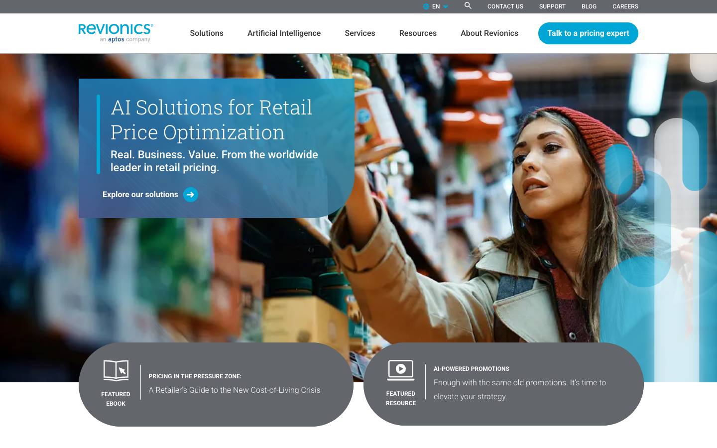 Revionics's homepage, as read on Oct 2, 2026
