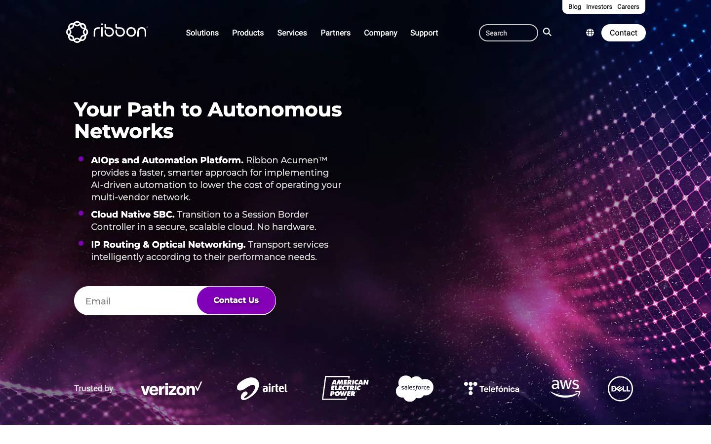 Ribbon Communications's homepage, as read on Oct 6, 2026