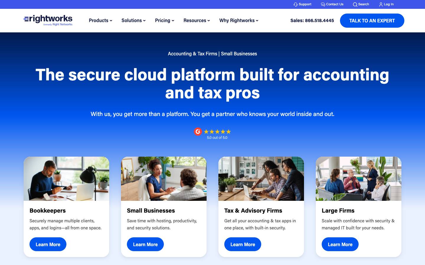 Rightworks's homepage, as read on Oct 2, 2026