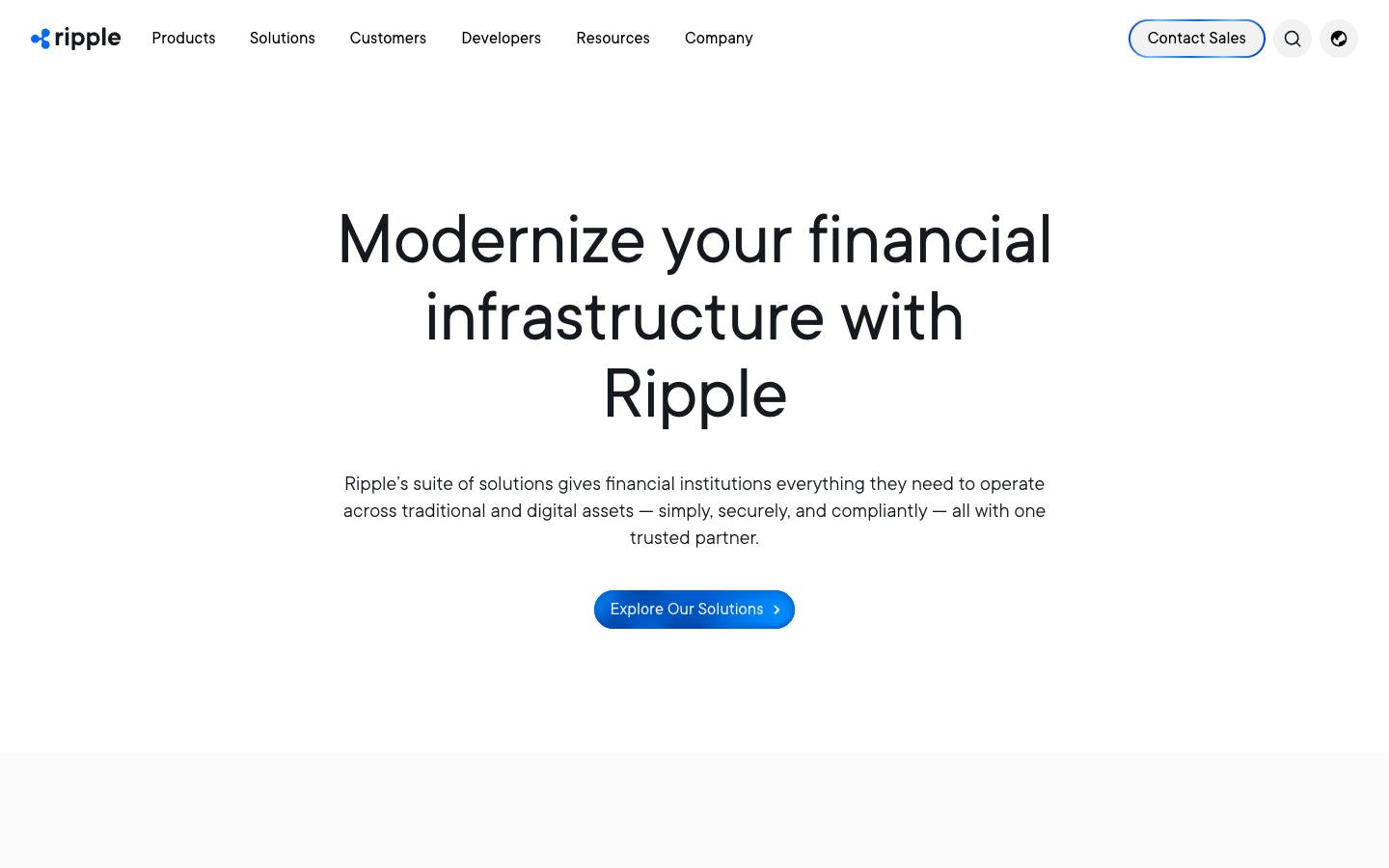 Ripple's homepage, as read on Oct 2, 2026