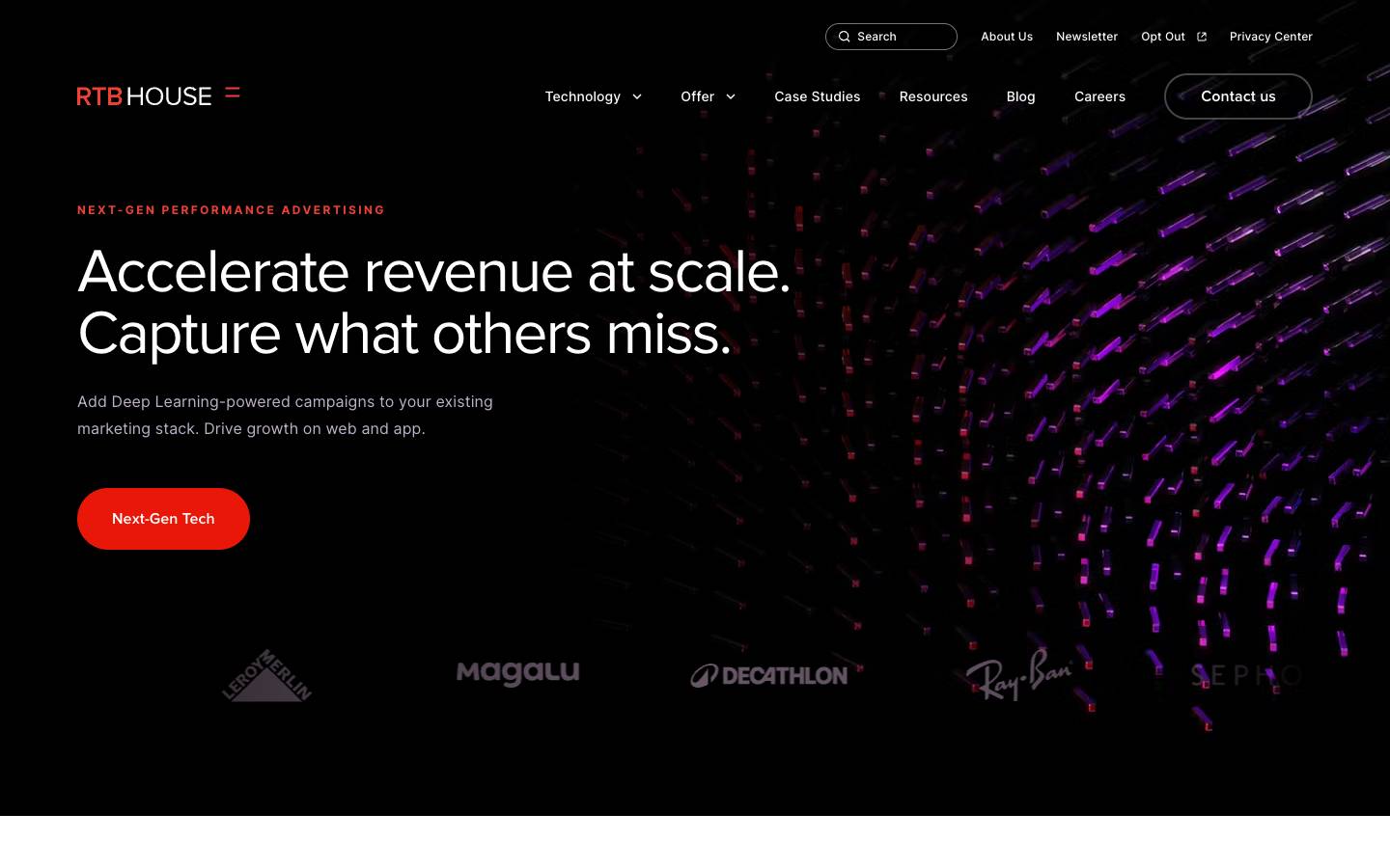 RTB House's homepage, as read on Oct 2, 2026
