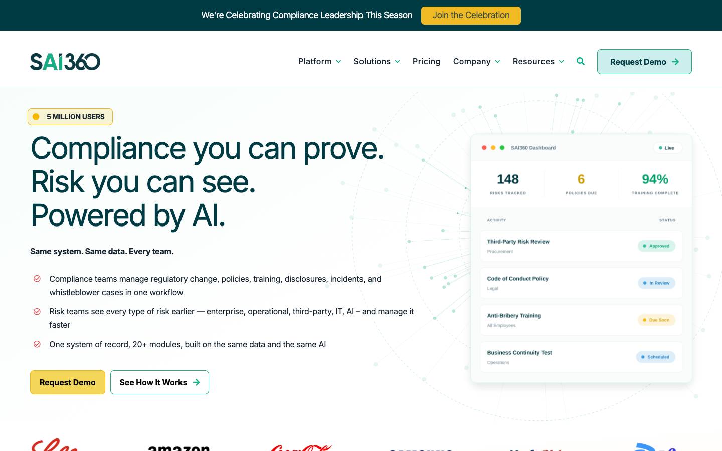 SAI360's homepage, as read on Oct 2, 2026