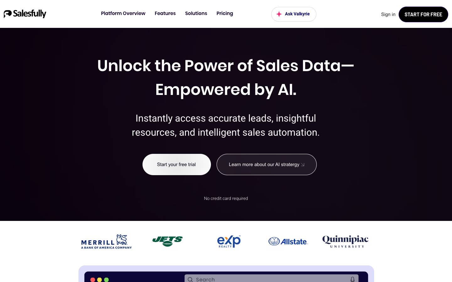 Salesfully's homepage, as read on Oct 2, 2026