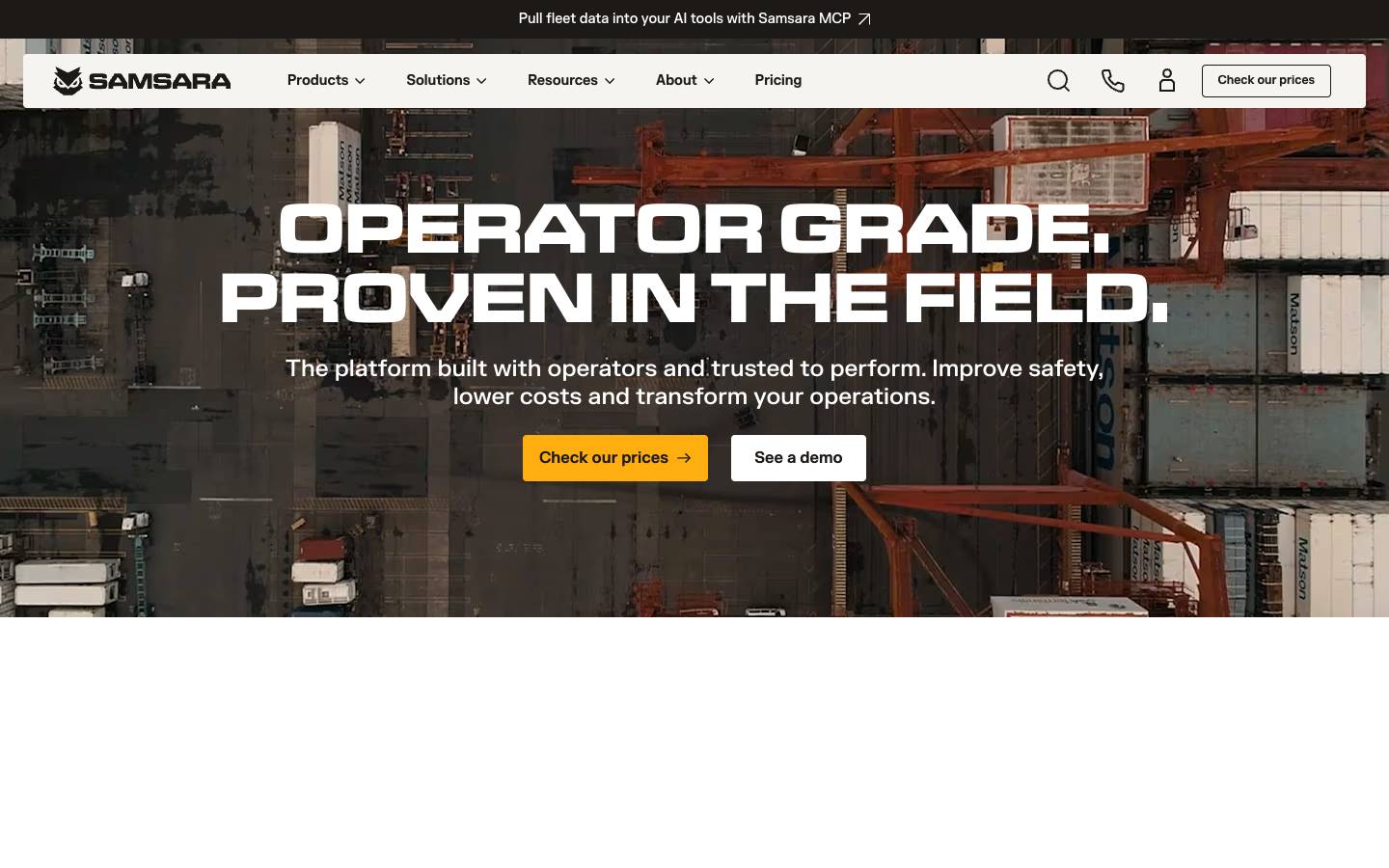Samsara's homepage, as read on Oct 2, 2026