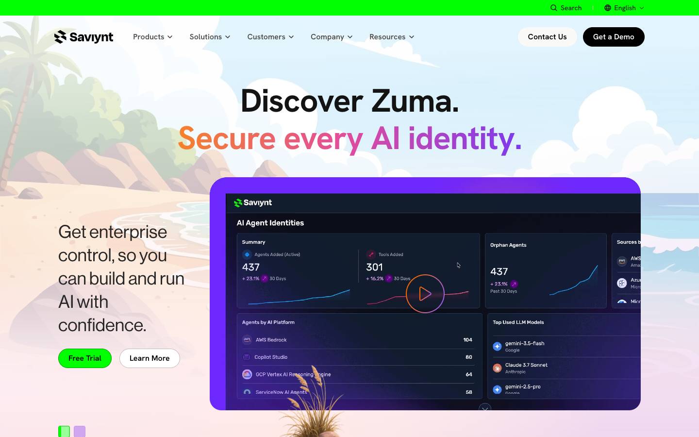 Saviynt's homepage, as read on Oct 2, 2026