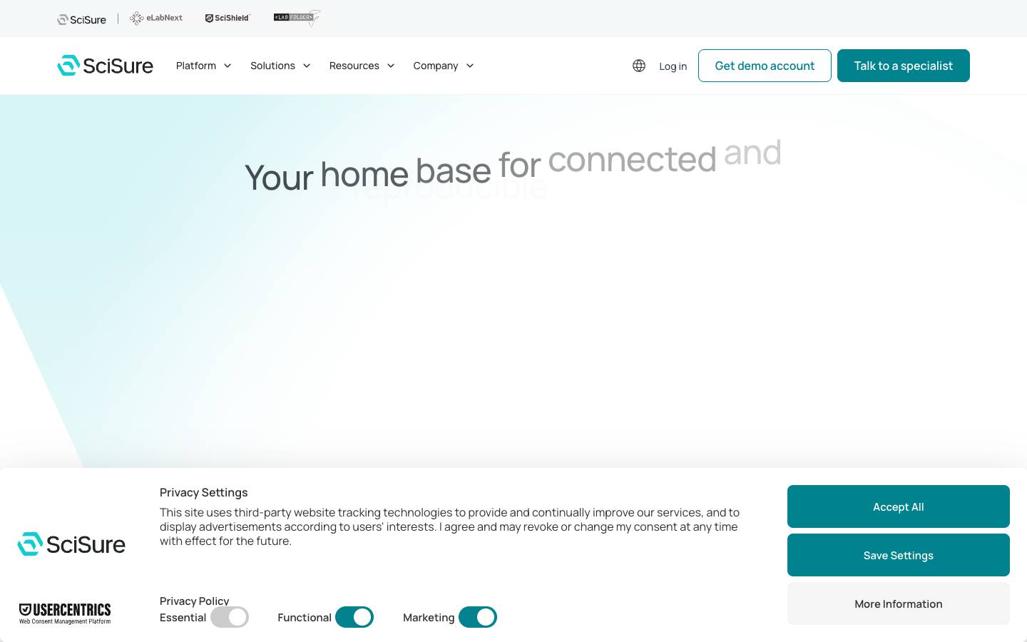 eLabNext's homepage, as read on Oct 4, 2026