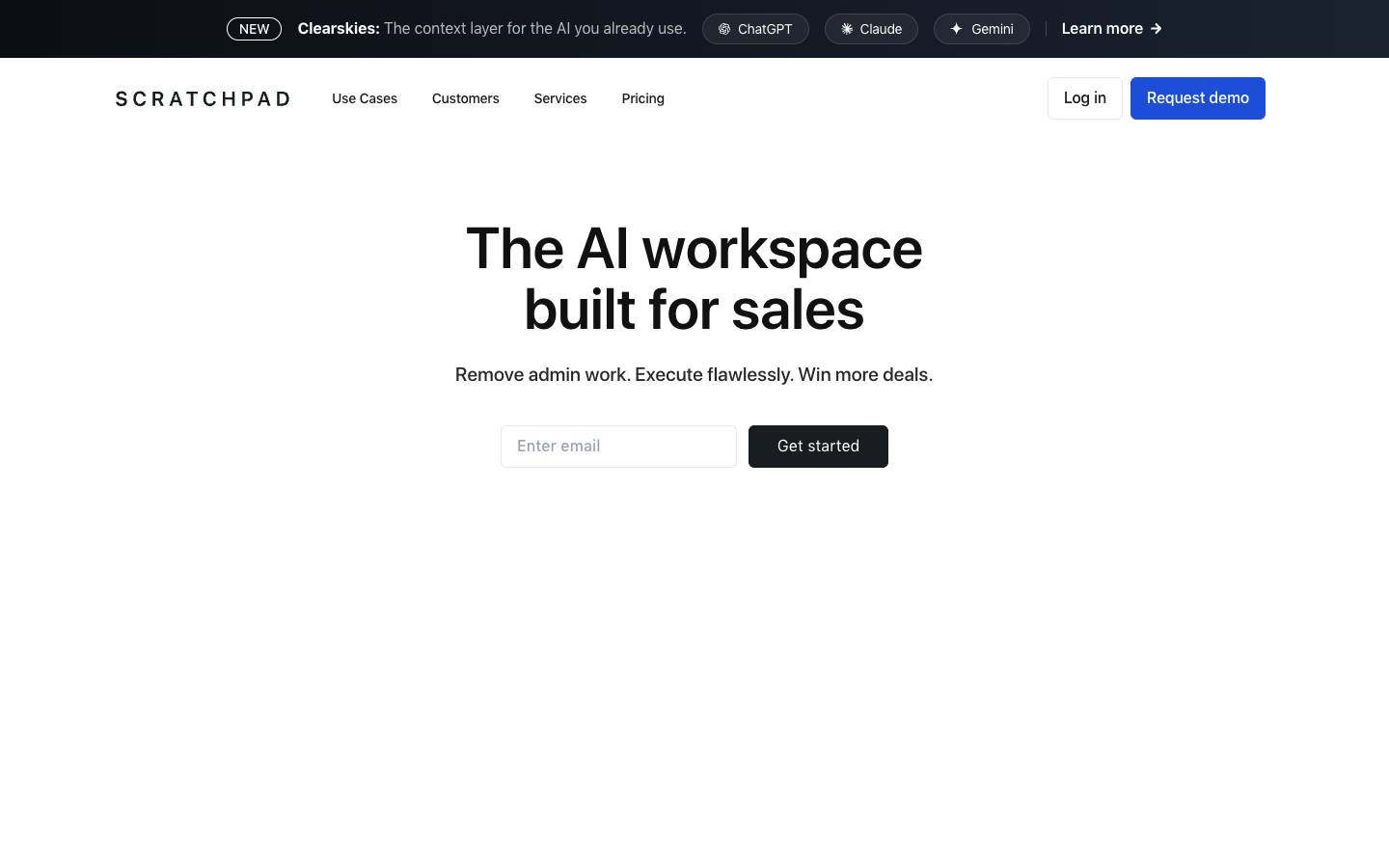 Scratchpad's homepage, as read on Oct 2, 2026