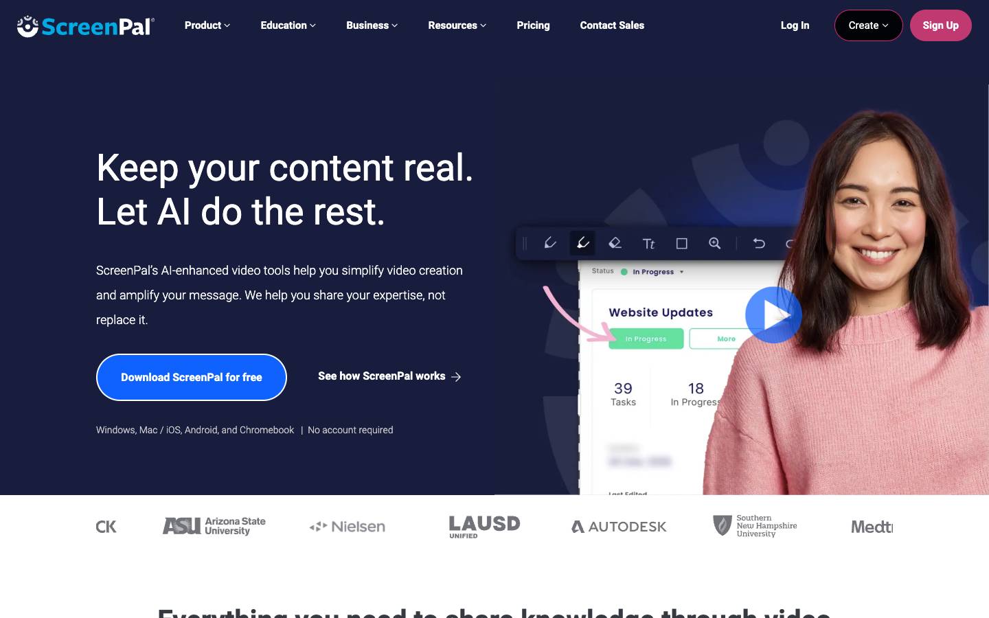 ScreenPal's homepage, as read on Oct 2, 2026