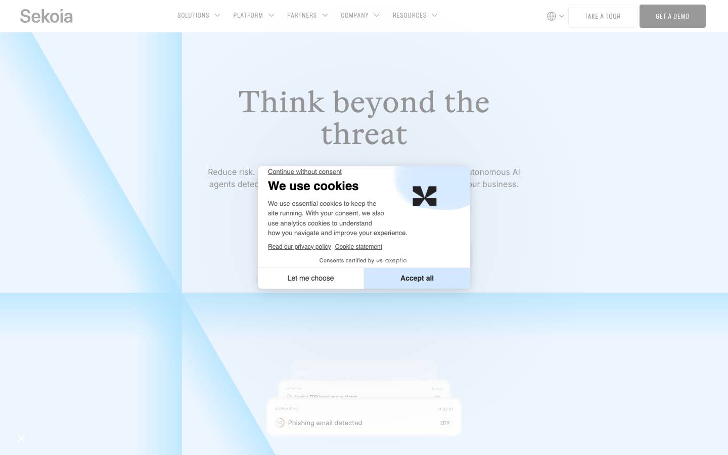 Sekoia's homepage, as read on Oct 2, 2026