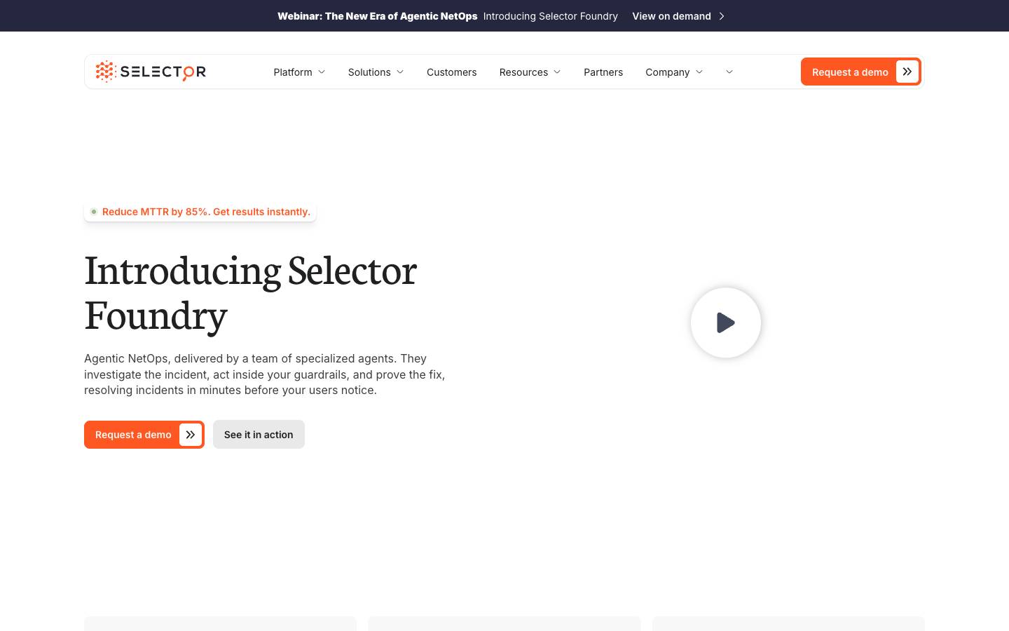 Selector's homepage, as read on Oct 2, 2026