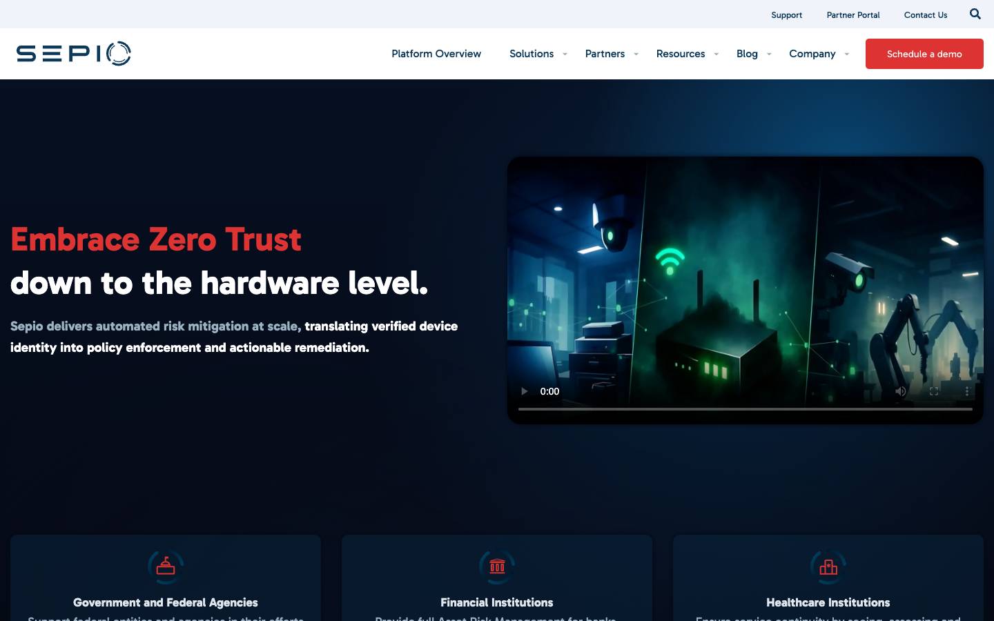 Sepio's homepage, as read on Oct 2, 2026