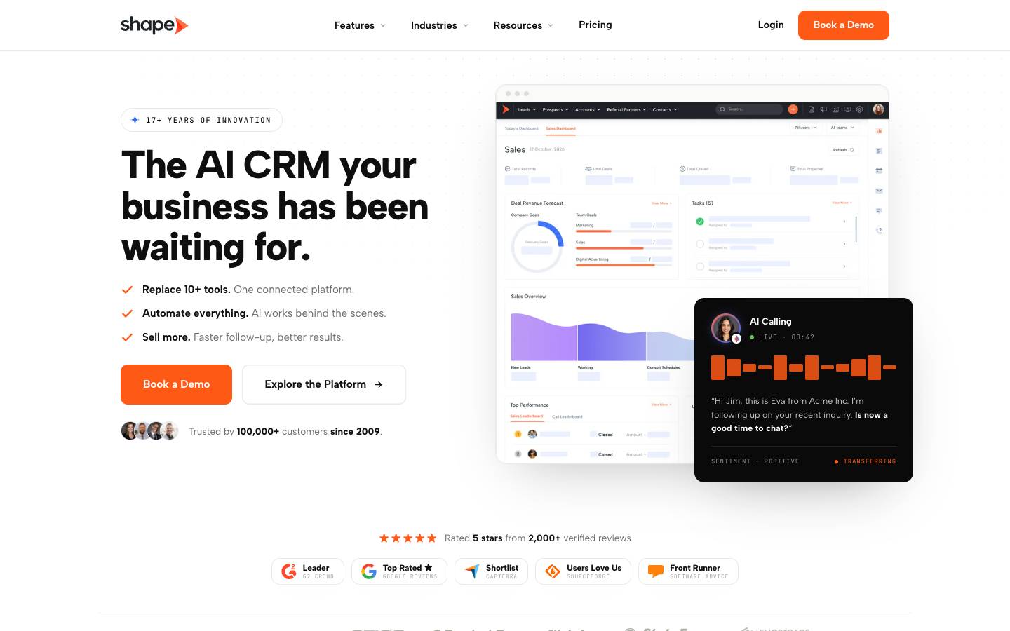 Setshape's homepage, as read on Oct 2, 2026