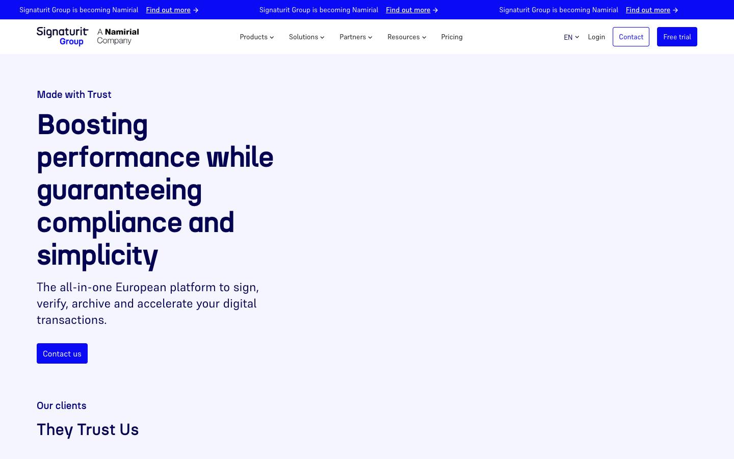 Signaturit's homepage, as read on Oct 2, 2026