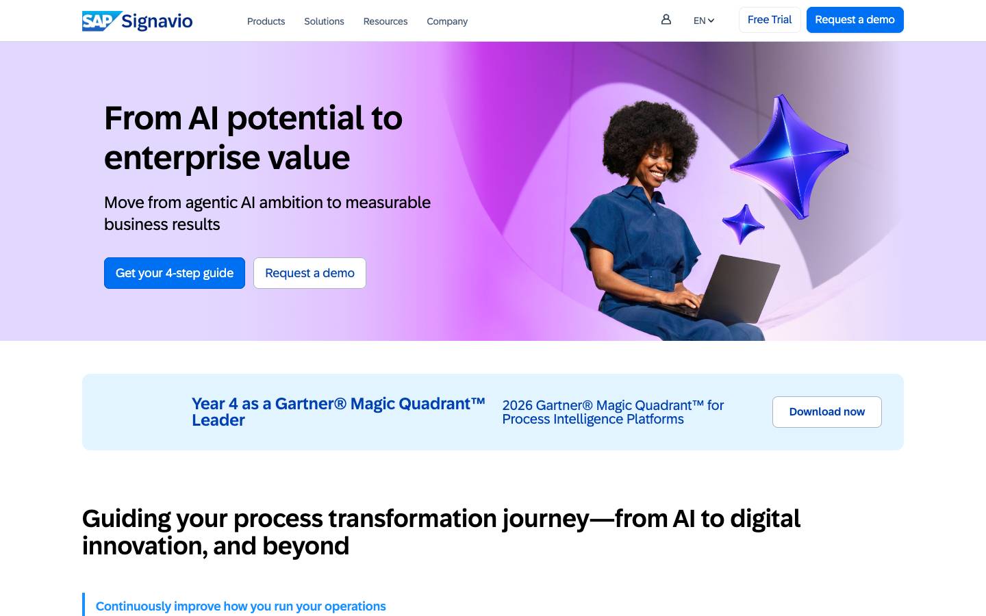 Signavio's homepage, as read on Oct 2, 2026