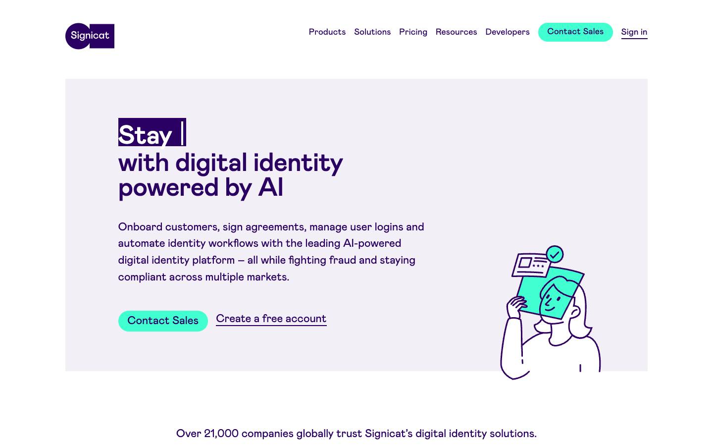 Signicat's homepage, as read on Oct 2, 2026