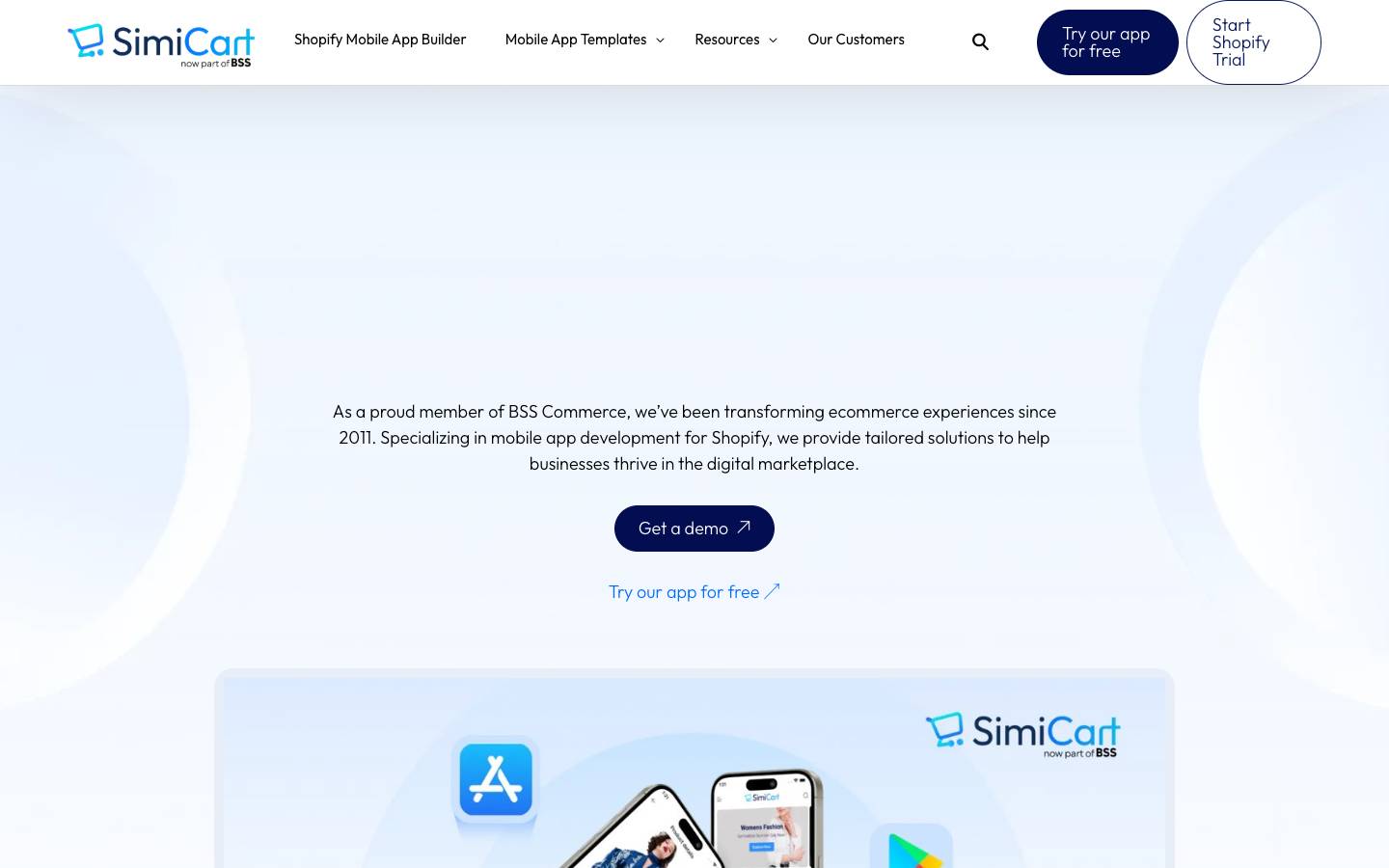 SimiCart's homepage, as read on Oct 6, 2026