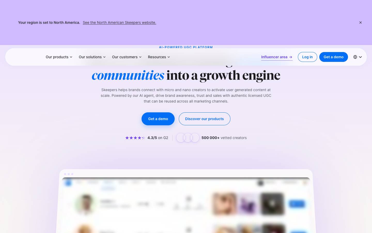 Skeepers's homepage, as read on Oct 2, 2026