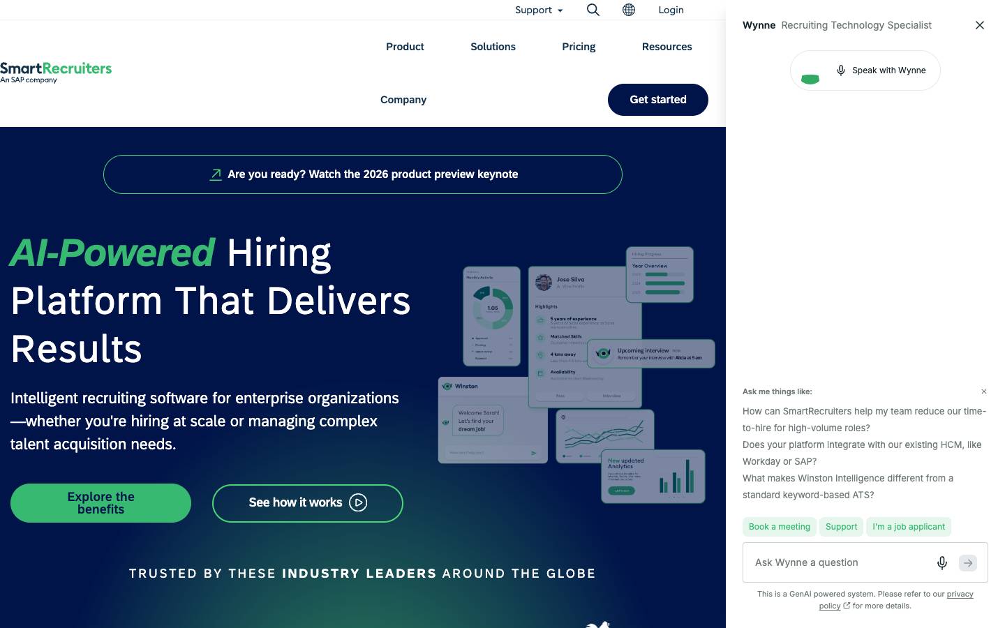 SmartRecruiters's homepage, as read on Oct 2, 2026