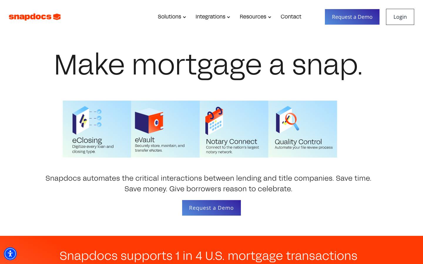 Snapdocs's homepage, as read on Oct 2, 2026